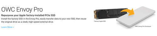 OWC Envoy Pro 1A Portable, USB 3.0 Enclosure For Apple Flash SSDs (June 13 to Current) - FOR HIRE OWC Envoy Pro 1A Portable, USB 3.0 Enclosure For Apple Flash SSDs (June 13 to Current) - FOR HIRE
